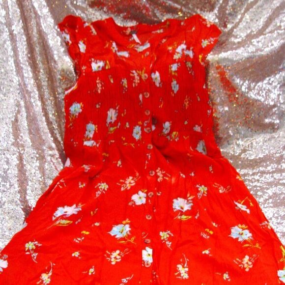 Free people greatest day smocked ruched button front dress XS - Picture 3 of 11